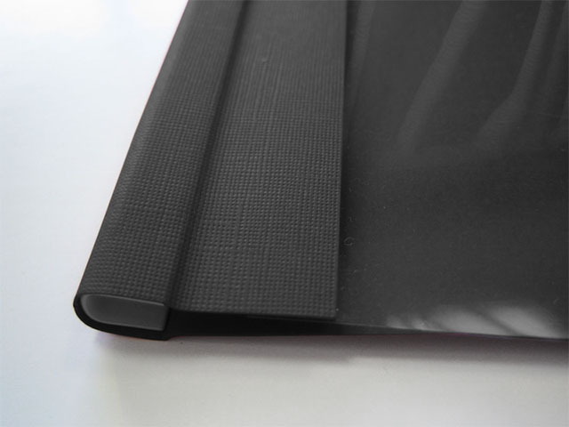  Мягкие обложки C-BIND A4 O.SOFTCLEAR B (13 мм) с текстурой лен, черные