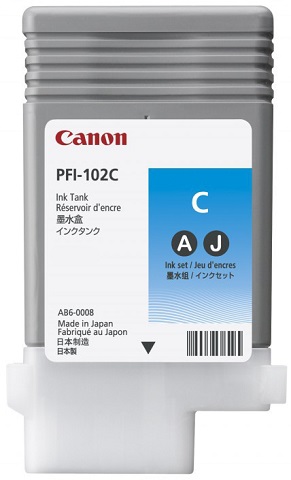  Картридж Canon Black PFI-102С (голубой) 90 мл