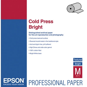  Epson Fine Art Paper Cold Press Bright 44, 1118мм х 15м (305 г/м2) (C13S042315)