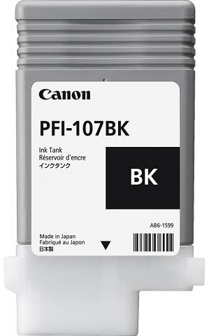  Картридж Canon Black PFI-107 BK (черный), 90 мл