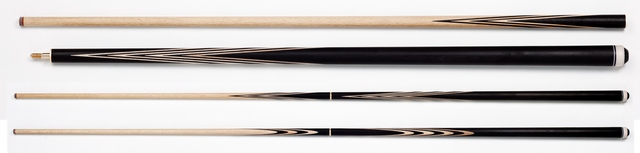  Кий для пирамиды 2-рс наборный Мастера Лохно (черный граб, граб)