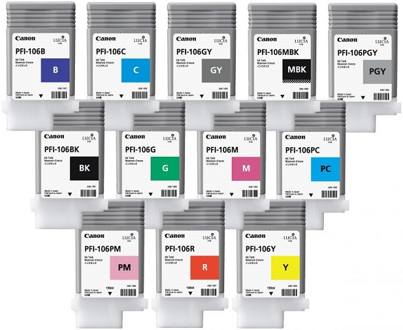  Комплект картриджей Canon PFI-106 (12 шт по 90 мл)