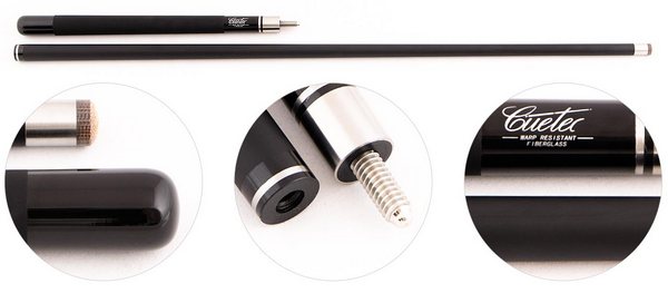  Кий для пула 2-рс Cuetec Jump (графитовый, черный)