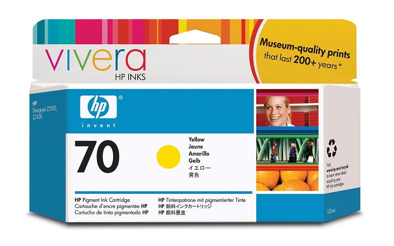  Картридж HP Pigment Ink Cartridge №70 Yellow (Z2100/3100/3200) (C9454A)