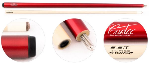  Кий для пула 2-pc Cuetec Economy (красный)