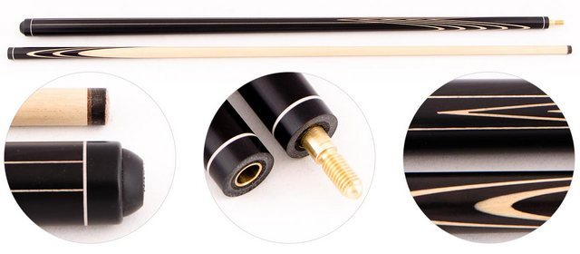  Кий для пирамиды 2-рс наборный Мастера Лохно (черный граб, граб)