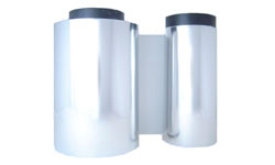  Картридж с лентой и чистящим валиком серебряный металлик 45208