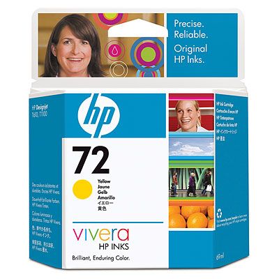  Картридж HP Pigment Ink Cartridge №72 Yellow (C9400A)