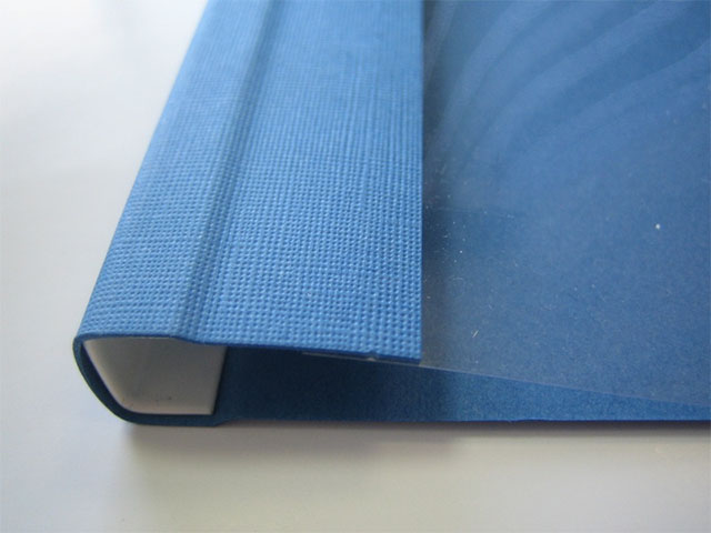  Мягкие обложки C-BIND A4 O.SOFTCLEAR C (16 мм) с текстурой лен, синие
