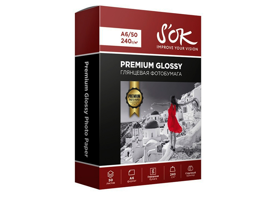  Sakura Premium Risen Coated Glossy A6, 240 /2, 50  (SA6240050G)