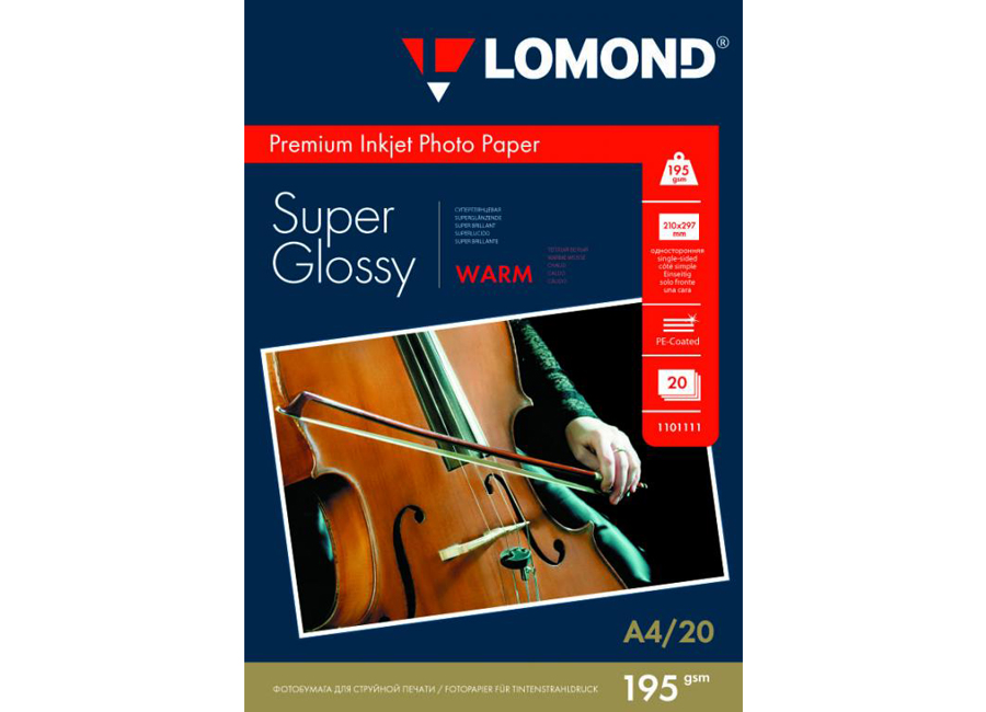 ����������  Lomond ��� �������� ������, A4, 195 �/�2, 20 ������, �������������, �������������� (1101111)