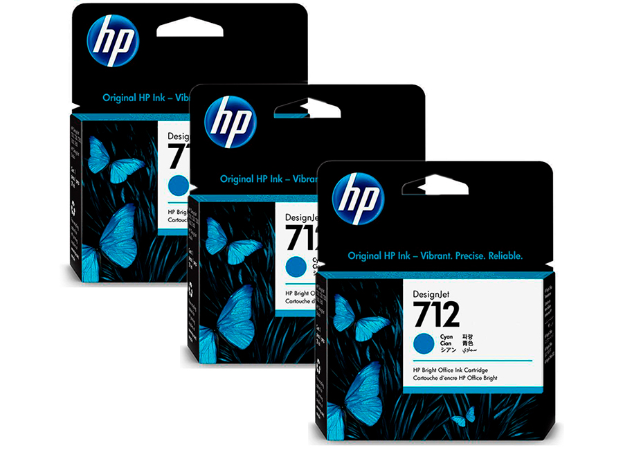   HP DesignJet 712 Cyan 3x29  (3ED77A)