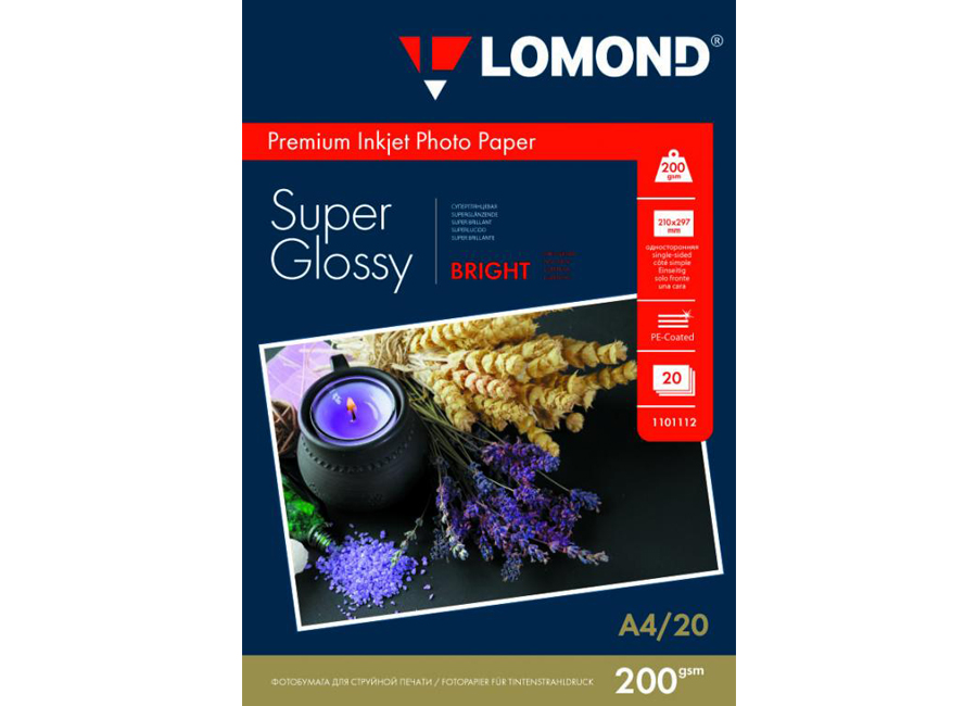 ����������  Lomond ��� �������� ������, A4, 200 �/�2, 20 ������, �������������, ������������� (1101112)