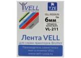  Vell VL-211 (Brother TZE-211, 6 ,   )  PT1010, 1280, D200, H105, E100, D600, E300, 2700, P700, E550, 9700