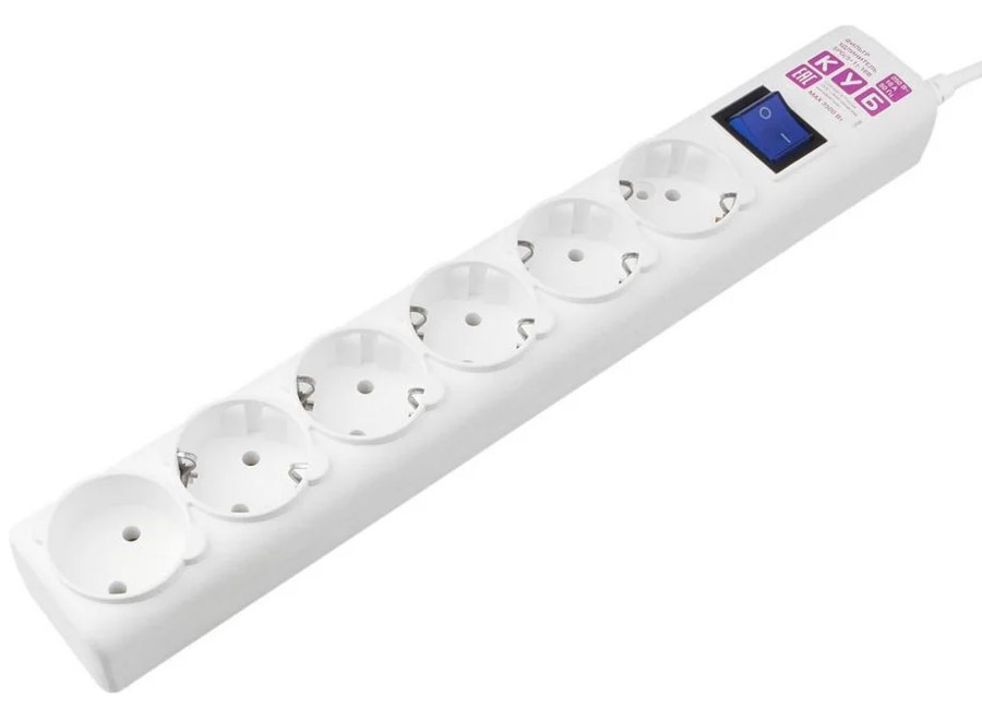 ������� ������  Power Cube, 1.9 �, 6 ������� (5 � ����������� + 1 ��� ����������), 16�, 3.5���, 3x1.0, �����, SPG(5+1)-16B-1.9�