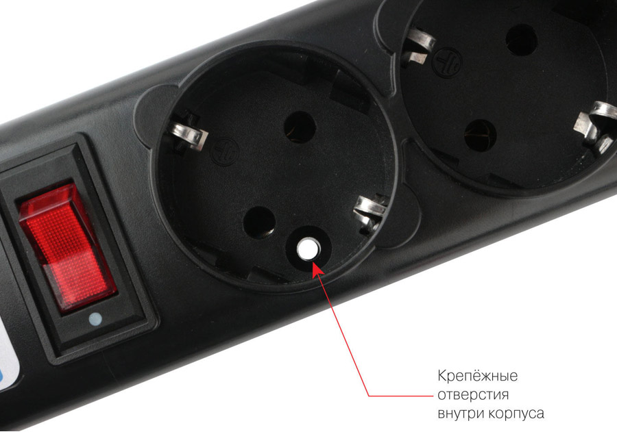 ������� ������  Power Cube ��� ��� (� �������� C14), 3 �, 5 ������� � �����������, 10�, 2.2���, 3x1.0, ������, SPG5-�3