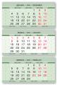 Календарные блоки Европа металлик, Миди 3-сп, зеленый, 2024