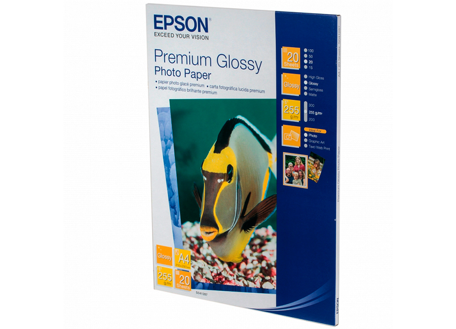  Epson Premium Glossy Photo Paper A4, 255 /2, 50  (C13S041624)