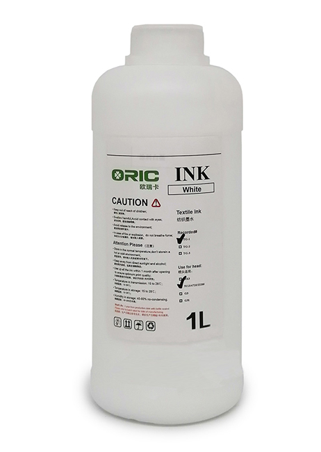 Бутыль с текстильными чернилами Oric TG-1W для DTF печати, White (Белый), 1л