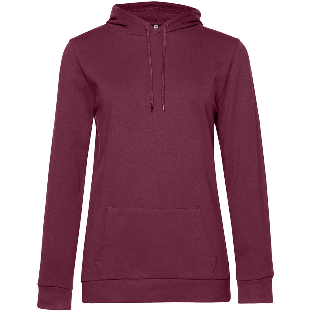 Толстовка с капюшоном женская Hoodie, бордовая, размер XS купить по ...