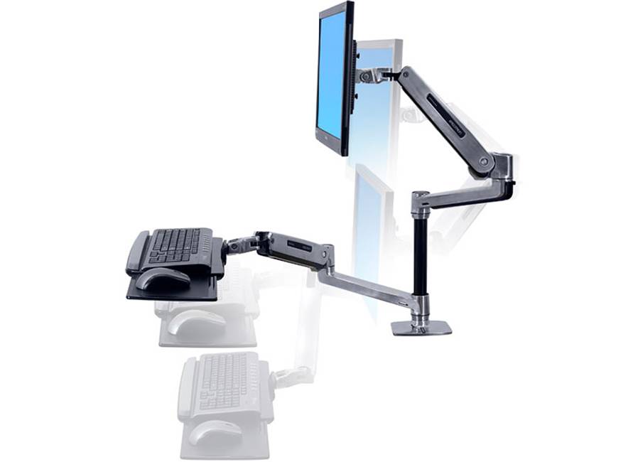  Ergotron WorkFit-LX   (45-405-026) Sit-Stand  , /