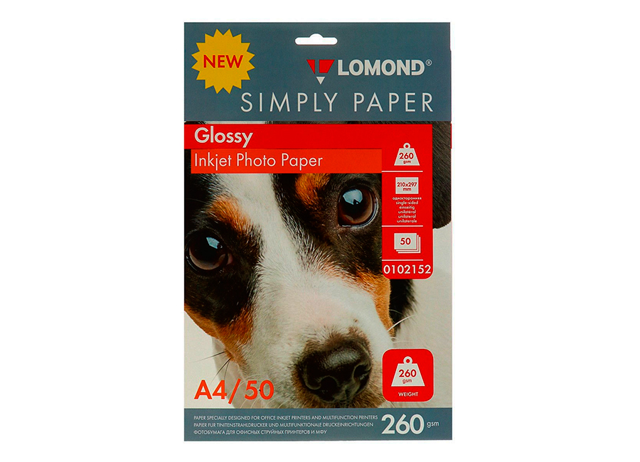  Lomond Inkjet Photo Paper Glossy 4, 260 /2, 50  (0102152)