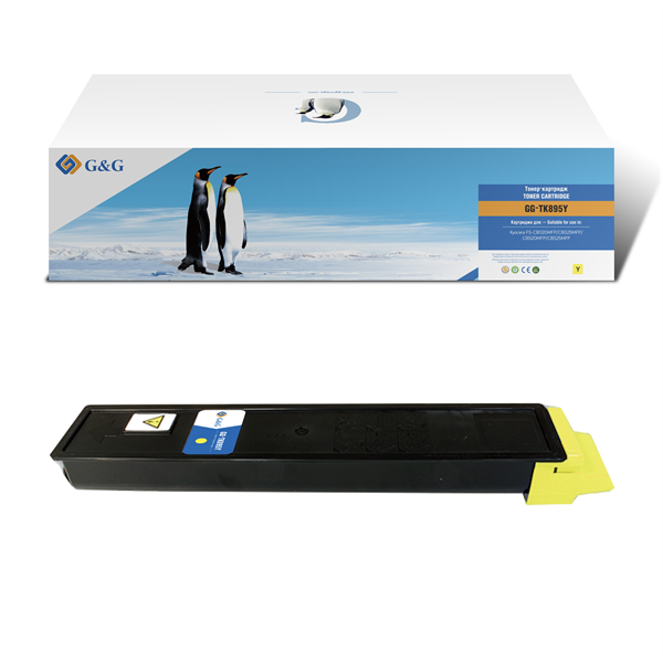G&G toner cartridge for Kyocera FS-C8020MFP/8025MFP/8520MFP/8525MFP yellow 6 000 pages with chip TK-895Y 1T02K0ANL0  12 .
