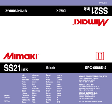  Mimaki SS21 Solvent Bulk Black