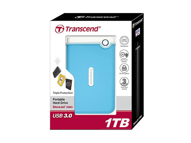������� ������� ���� Transcend StoreJet 25M3 1 �� (TS1TSJ25M3B), ��������������, �������