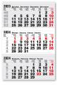 Календарные блоки Болд (офсет), Мини 1-сп, серый, 2024