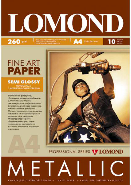 ������������ ������  Lomond Metallic Semi Glossy ������������� Fine Art Gallery, �4, 260 �/�2, 10 ������
