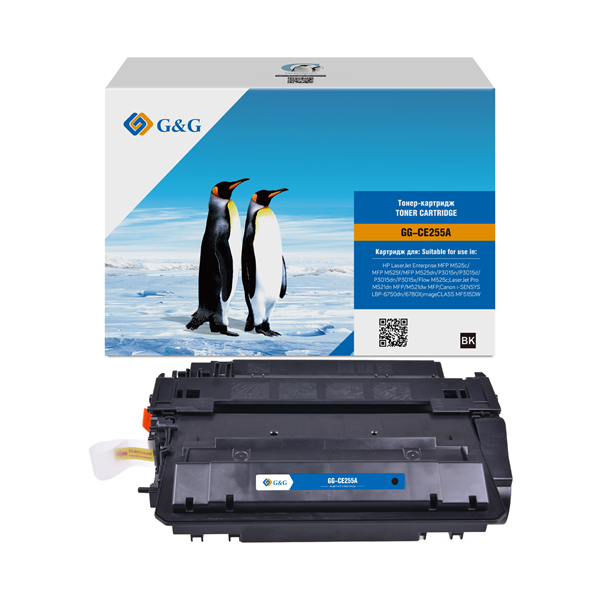Cartridge G&G 55A  HP LJ M525/P3015/M525/M521; Canon LBP-6750dn/6780X/MF515DW ( CE255A)