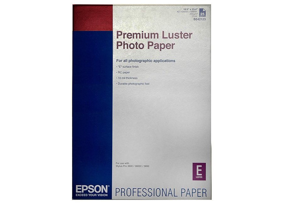  Epson Premium Luster Photo Paper A2, 235 /2, 25  (C13S042123)