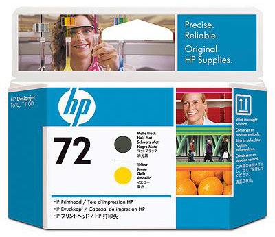   HP Print Head 72 Matte Black & Yellow (C9384A)