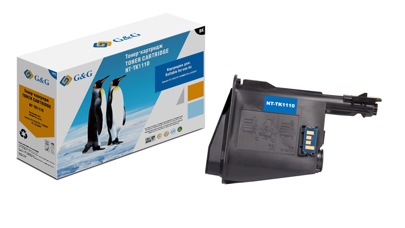 G&G toner cartridge for Kyocera FS-1040/1020MFP/1120MFP 2 500 page with chip TK-1110 1T02M50NX1  12 .