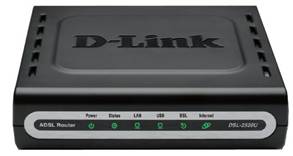 D-Link DSL-2520U/BRU/D  ADSL2+ Eth 1 LAN & 1 USB & 1 ADSL ,  