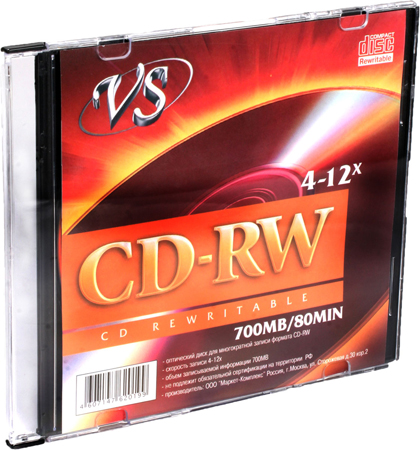  CD-RW VS 700Mb/80, 4-12x, 5/