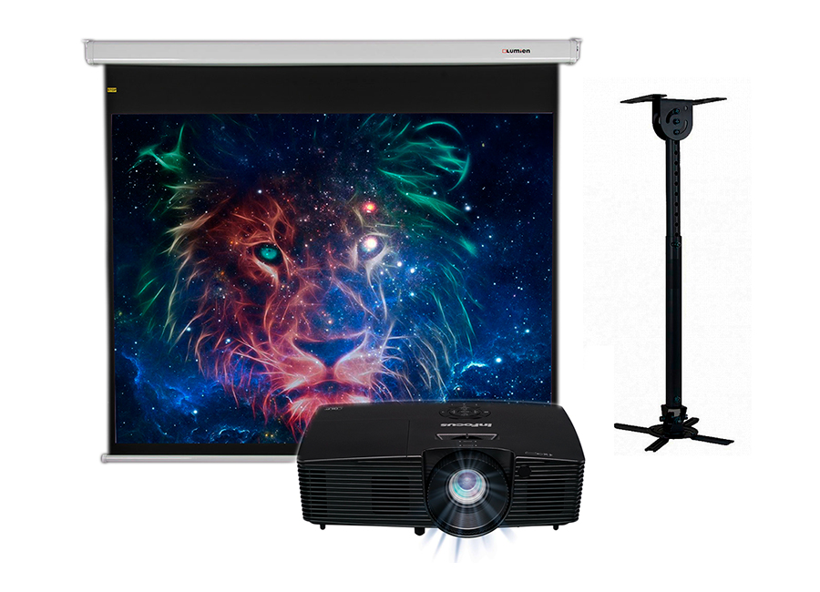 Проекционный экран Lumien Master Picture 180x180 см Matte White FiberGl ...