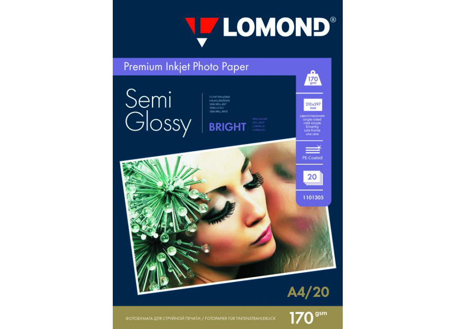 ����������  Lomond ��� �������� ������, A4, 170 �/�2, 20 ������, �������������, ������������� (1101305)