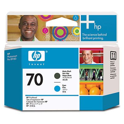   HP Print Head 70 Matte Black & Cyan Printhead (Z2100) (C9404A)