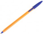 Ручка шариковая BIC Orange 0,35мм синяя (желтый корпус)