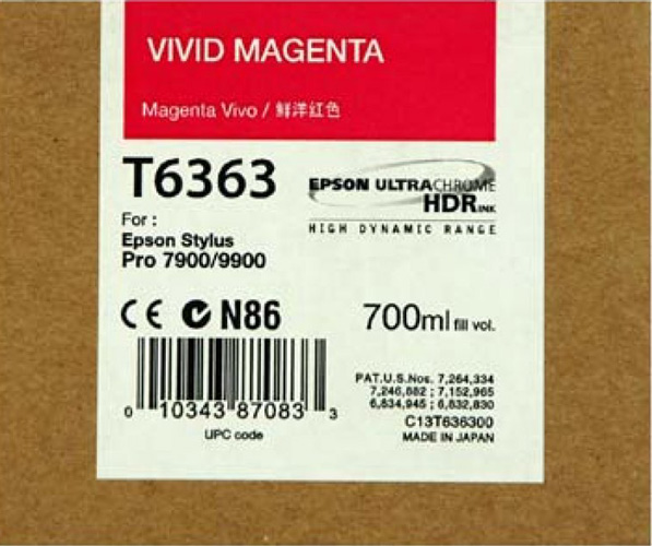  Epson T6363 Vivid Magenta 700  (C13T636300)