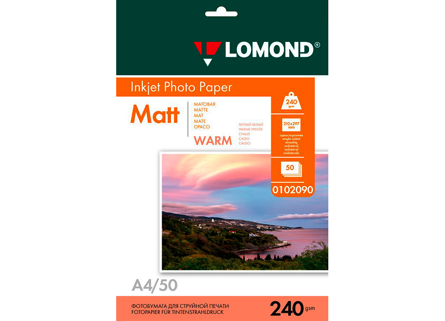 Lomond Inkjet Photo Paper Matt (Warm) 4, 240 /2, 50  (0102090)