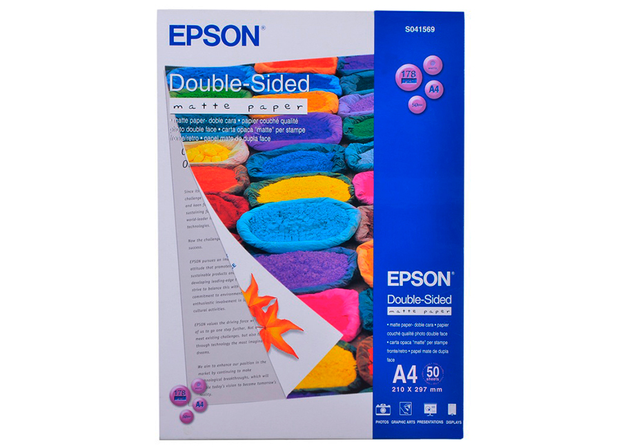  Epson Double-Sided Matte Paper A4, 178 /2, 50  (C13S041569)