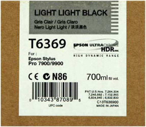 Картридж Epson T6369 Light Light Black 700 мл (C13T636900)