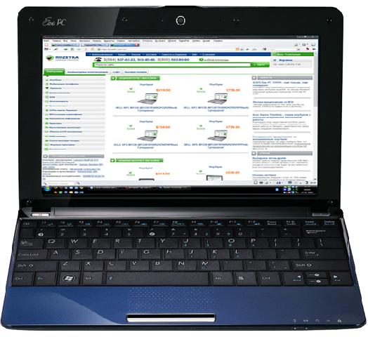  Asus EEE PC 1005HA blue   Atom-N280/1G/160G/10,1"/WiFi/cam/4400mAh/XP