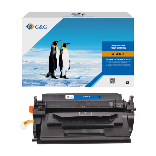 Cartridge G&G 87A ��� HP LJ M527f/M527dn/M506x/M506dn/M506n;LJ M501dn;LJ Flow M527z, � ����� (9 000���.) (������ CF287A)