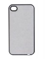 Чехол для IPhone 5 пластиковый черный с металлической вставкой