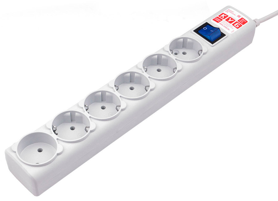 ������� ������  Power Cube 3 �, 6 ������� (5 � ����������� + 1 ��� ����������), 10�, 2.2���, 3x0.75. �����, SPG(5+1)-B-10