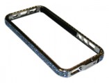 Чехол-бампер iPhone 5/5S со стразами голубой
